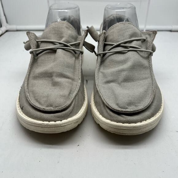 Hey Dude Shoes Womens 8 Gray Wendy Chambray Slip On Loafer - Picture 4 of 8